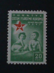 TURKEY- 1957 SC#RA215 LOVELY CHILDREN MNH VF LAST ONE WE SHIP TO WORLDWIDE