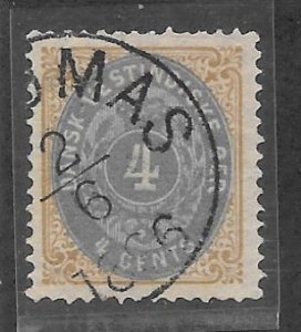 Danish West Indies (DWI) Scott #7b VF Used 4c 2018 CV $225.00+