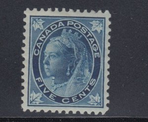 #70 Maple Leaf Issue 5c blue Superb centering MINT HHinged Cat $250+ Canada