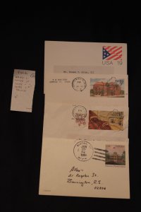 4 different US cards incl. UX81 pm Eleele HI (#1007)