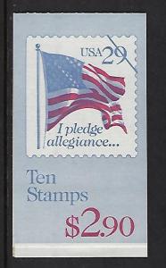 BK195 Catalog # Complete Booklet $2.90 face value 10 29cent Flag Stamps P#11111