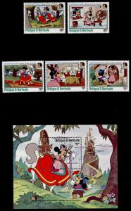 Antigua 896-900A MNH Disney, Brothers Grimm, Horse, Castle