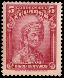 ✔️ ECUADOR 1937 - ATAHUALPA THE LAST INCA - SC. 362 MNH [024]