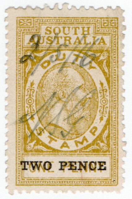 (I.B) Australia - South Australia Revenue : Stamp Duty 2d on 1d OP