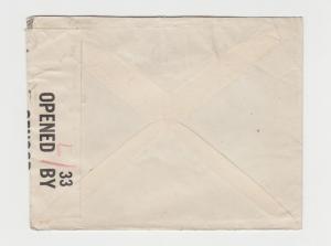 CEYLON -USA 1943 CENSOR (L/33) COVER MANIPAY TO BOSTON R1.50 RATE (SEE BELOW)