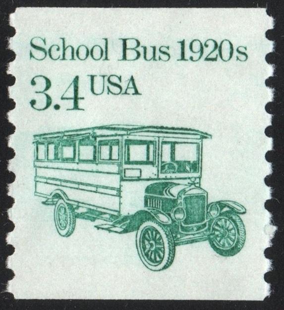SC#2123 3.4¢ School Bus Coil Single (1985) MNH