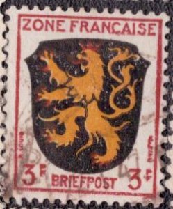 Germany -French Occupation 1945 -  4N2 Used