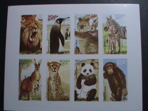 ​OMAN- LOVELY BEAUTIFUL WILD ANIMALS IMPERF: MNH S/S VF-EST.VALUE $14