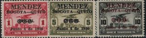 Ecuador 1930 SC C32-C34 Mint Set 