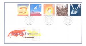 GB FDC 1995  \Peace & Freedom\ SP/HS