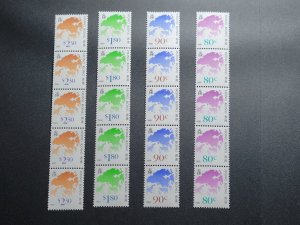 Hong Kong Scott #611-614 MNH Strip of 5 with CONTROL #'s on Back!