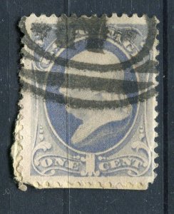 USA; 1870s early classic Franklin issue used shade of 1c. + Postmark