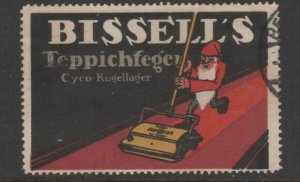 Germany - Bissel's Carpet Sweeper Advertising Stamp, Dwarf/Gnome - NG Postmarked