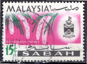 Malaysia, Sabah: 1965: Sc. # 22; Used Single Stamp