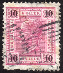 1899, Austria 10h, Franz Joseph, Used, Sc 75