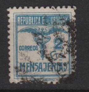 Uruguay special delivery 1928 - Scott E4 used - 2c, Cadeceus