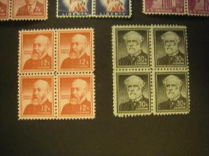 Liberty series blocks of 4, MNH Beauties, Nice group