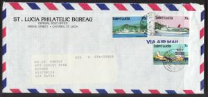 Saint Lucia to Neenah WI 1985  Airmail  # 10 Cover 