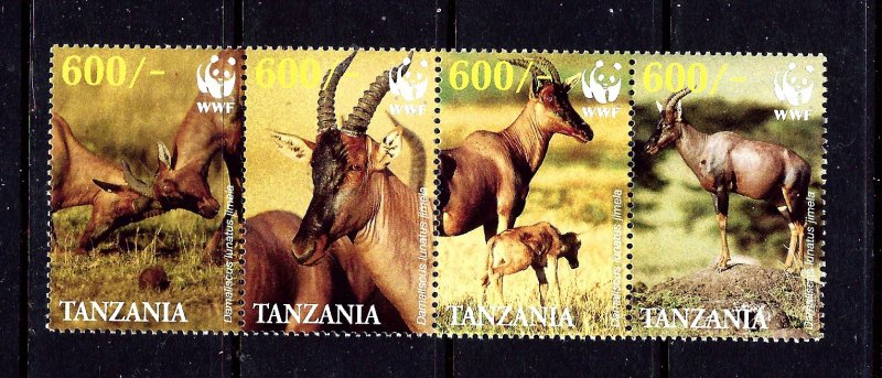 Tanzania 2437 MNH 2006 W.W.F. (Animals) strip of 4