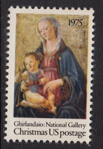 U.S.#1579 Madonna & Child 10c Single (1975), MNH.