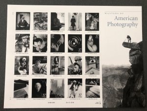 US scott# 3649 American Photography sheet of 20 stamps 37c MNH