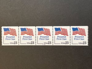 US PNC5 23c Flag Presorted First Class Stamp Sc# 2605 Plate A212 MNH