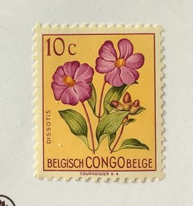 Belgium Congo 1952-53 Scott 263 MH - 10c, Flowers, Dissotis