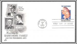 US #2012 The Barrymore Family FDC