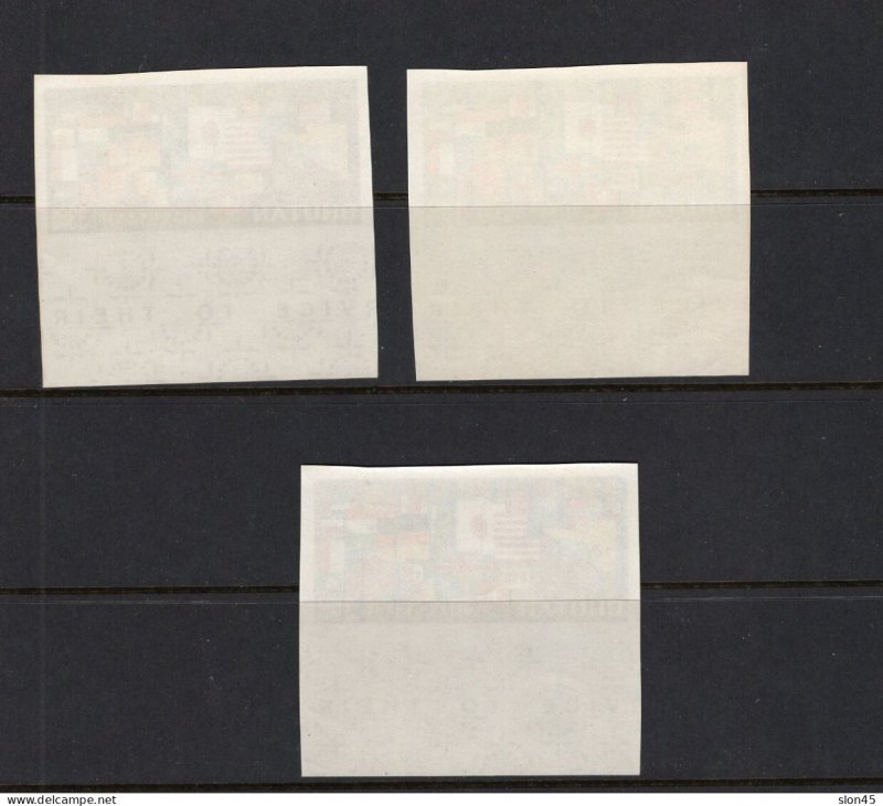 Bhutan 1964 Mi 40-42 Imperf MNH heroes of the Nation 17438