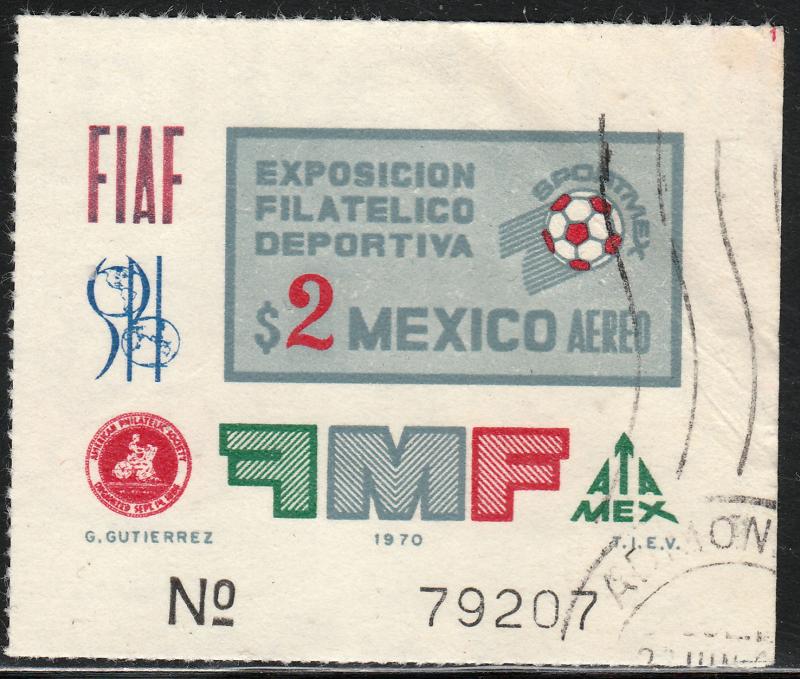 MEXICO C374, Sportmex70 Philatelic Exposition. Used. F-VF. (1184)