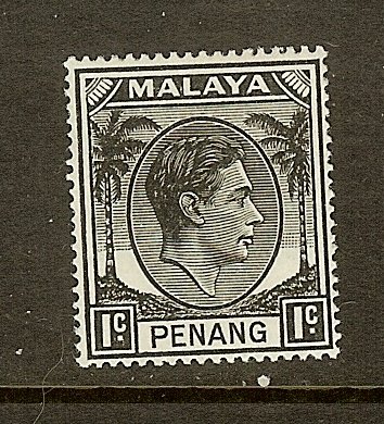 Malaya-Penang, Scott #3, 1c King George VI, MH