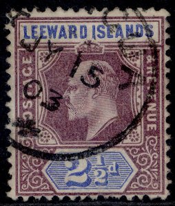 LEEWARD ISLANDS EDVII SG23, 2½d dull purple & ultramarine, FINE USED. CDS