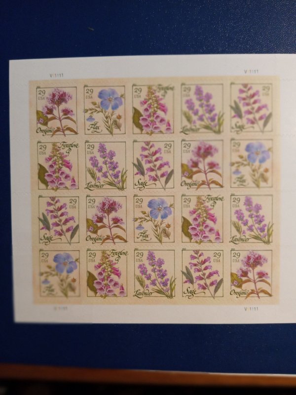 US# 4505-09, Herbs Sheet of 20 @ .29c, Unused (2010)