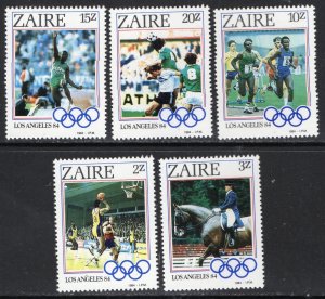 Thematic stamps ZAIRE 1984 OLYMPICS 1195/9 mint
