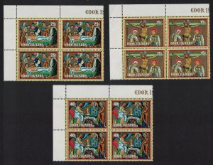 Cook Is. Easter French Prayer Books 3v Corner Blocks of 4 1981 MNH SG#807-809