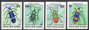 Papua New Guinea Sc# 893-896 MNH 1996 Beetles
