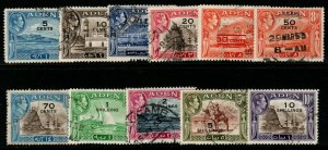 ADEN SG36/46 1951 SURCHARGE SET FINE USED