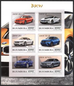 BURUNDI / BUJUMBURA 2018 Cars BMW Sheet Imperf. MNH Cinderella