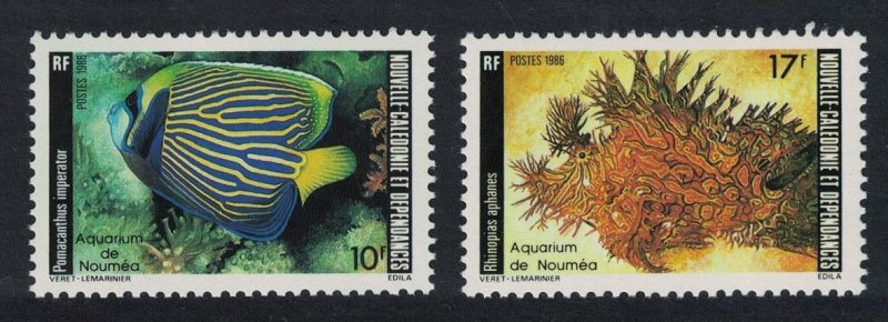 New Caledonia Fish Noumea Aquarium 2v 1986 MNH SG#780-781