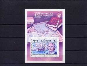 Nevis 1986 Sc#465/467 500th.Ann.Columbus 3 S/S Color Proofs Very Nice !!!