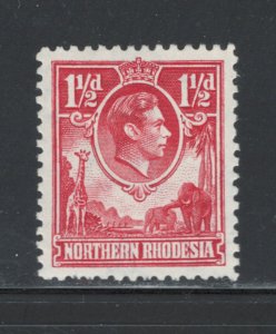 Northern Rhodesia 1938 King George VI 1 1/2p Scott # 29 MH