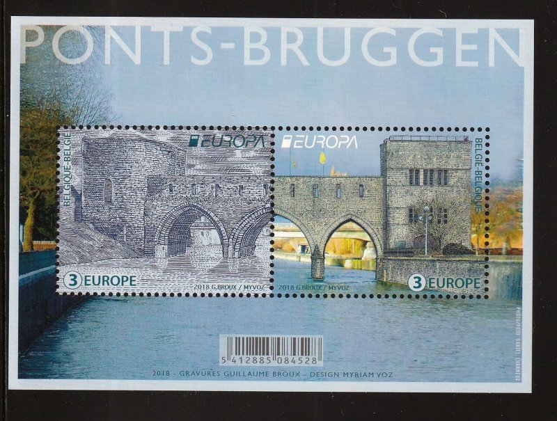 Belgium 2018 - Bridges Europa  -  MNH S/Sheet   # 2859