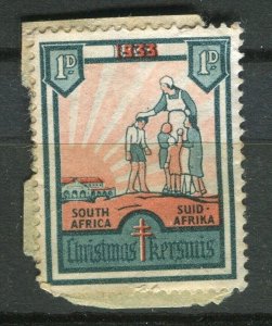 SOUTH AFRICA; 1933 early Christmas Stamp 1d, unused value