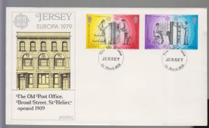 Jersey 1979,  Europa , set of 4 on FDC