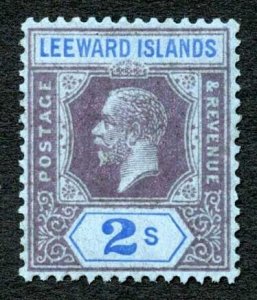 Leeward Is SG55 KGV 2/- Wmk Mult Crown CA Die 2 Superb M/M Cat 20 pounds