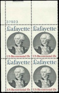 PCBstamps   US #1716 PB 52c(4x13c)Lafayette Landing, (37923), MNH, (PB-1)