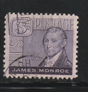 US 1958 Monroe President Sc 1105 Used A2501