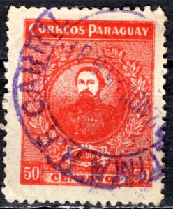 Paraguay; 1925: Sc. # 257 Used Single Stamp