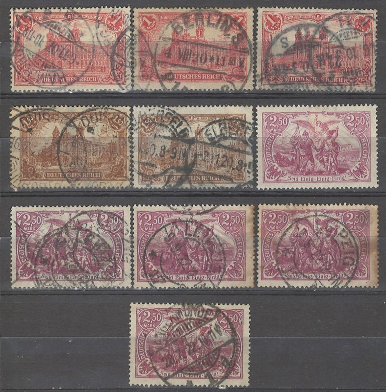 COLLECTION LOT # 4943 GERMANY 10 STAMPS 1920 CLEARANCE CV+$21