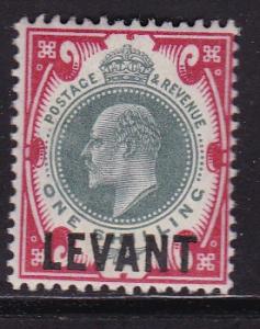 Great Britain 1905 Offices in the Levant GEVII Overprint 1sh  VF/Mint(*)